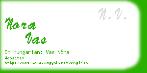 nora vas business card
